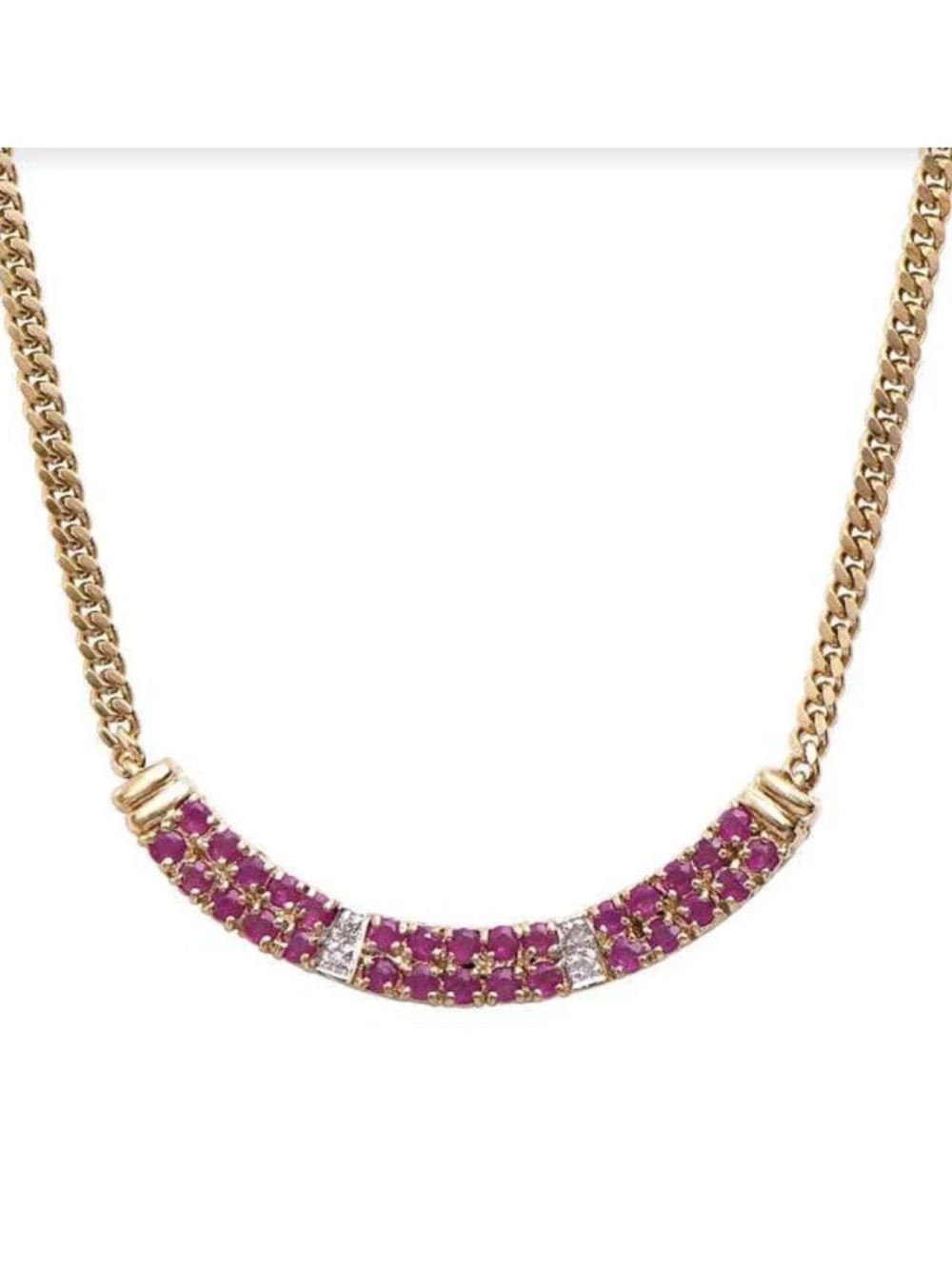2.28 CT Ruby & Diamond Designer Necklace